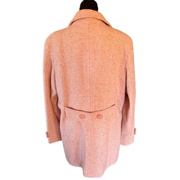 Esprit Outerwear Pink Tweed Wool Blend Peacoat Women’s XL Made in Ukraine Y2K - Picture 6 of 10
